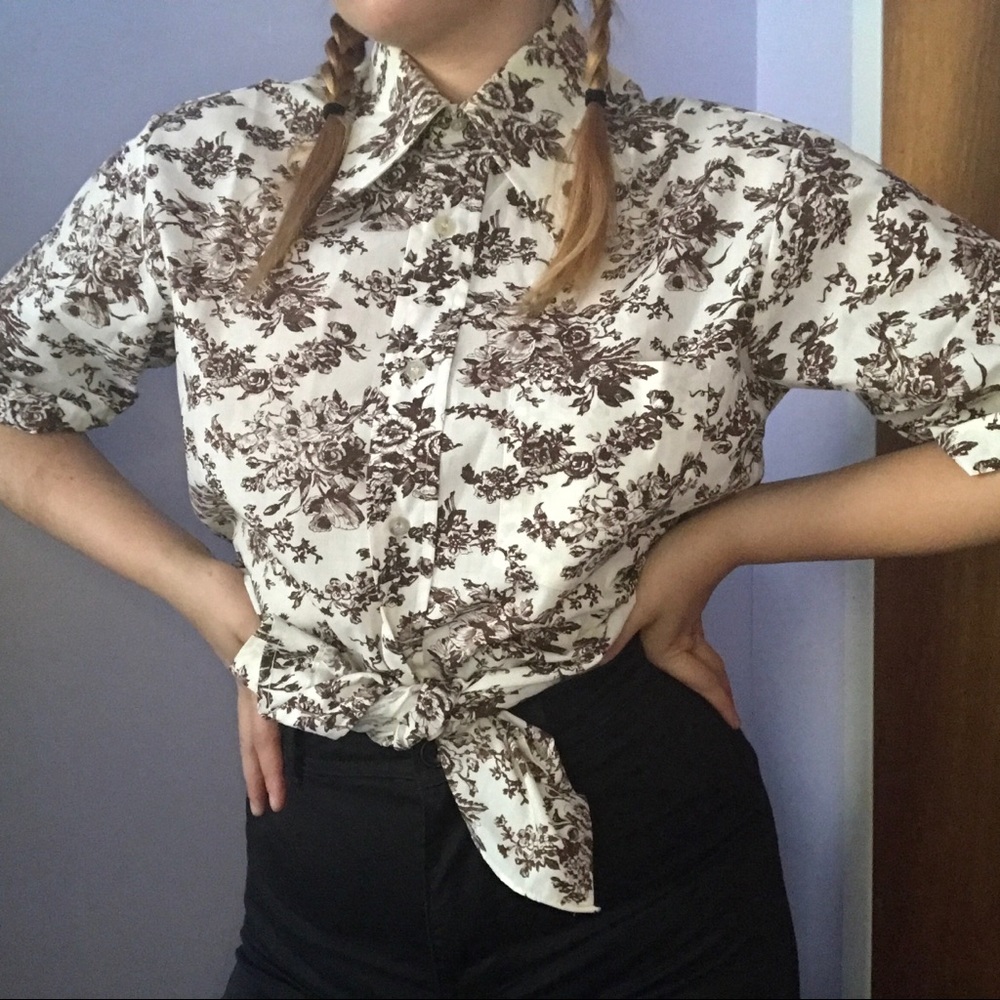 Gorgeous 70s vintage button down shirt!